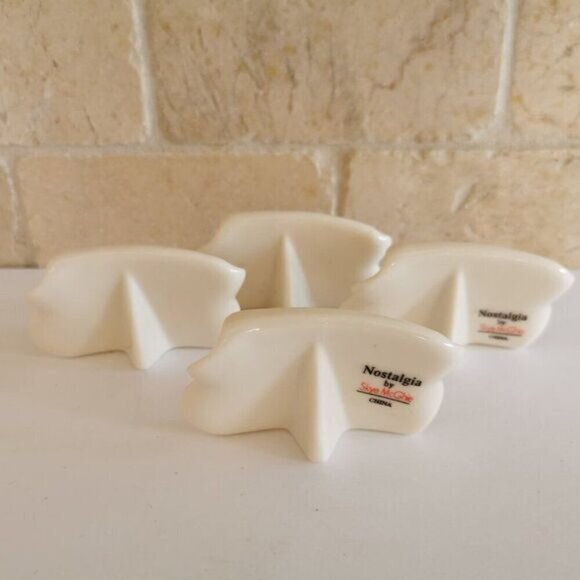 Set of 4 Skye McGhie Cream Name Cards, Reusable Place Cards Vintage Table China - Picture 5 of 7